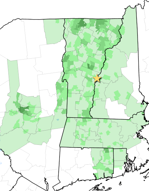 Vermont DHIA Service Area (as of Dec 2018)